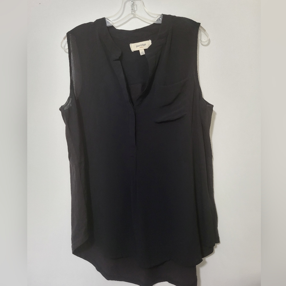 Anthropology's Porridge crepe sleeveless top  women's L  #2732